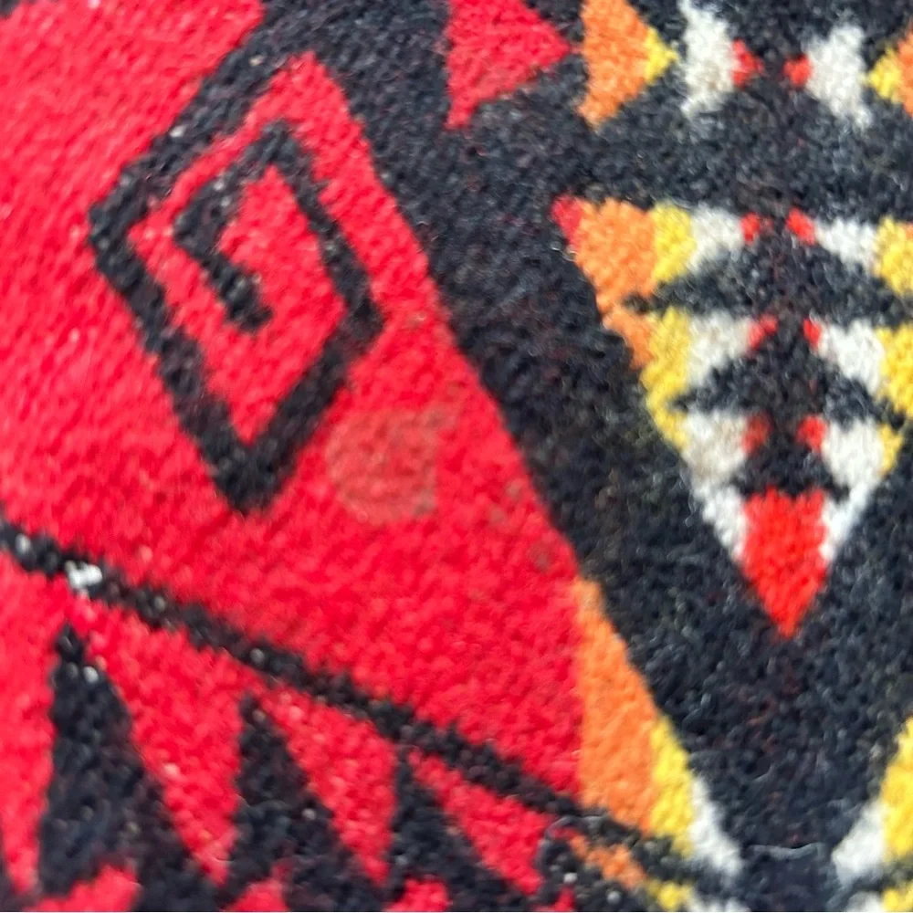 Vintage red Pendleton planner jacket with zippers and 6 ring binder loops
